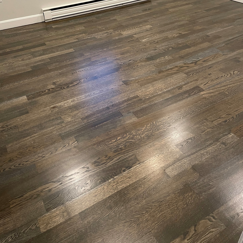 White Oak Floor With Driftwood Stain